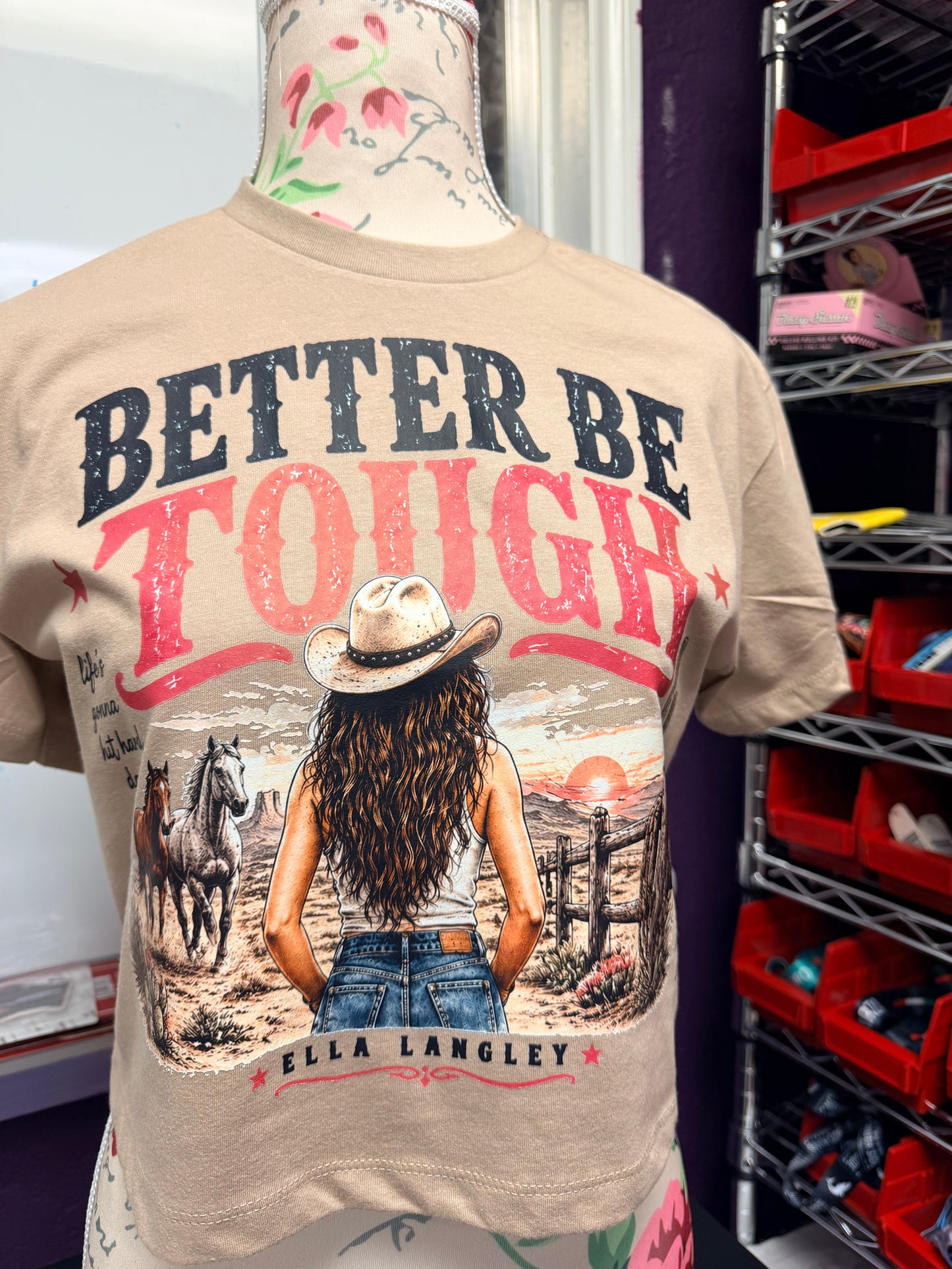Be Tough beige crop top